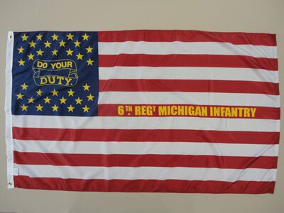 外贸货源6th Michigan Infantry Regiment FLAG亚马逊 WISH EBAY
