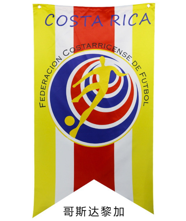 2018俄罗斯世界杯哥斯达黎加球迷旗帜车旗Soccer Costa Rica Flag