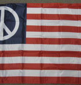 美国和平标志旗USA AMERICAN PEACE SIGN FLAG亚马逊WISH EBAY热