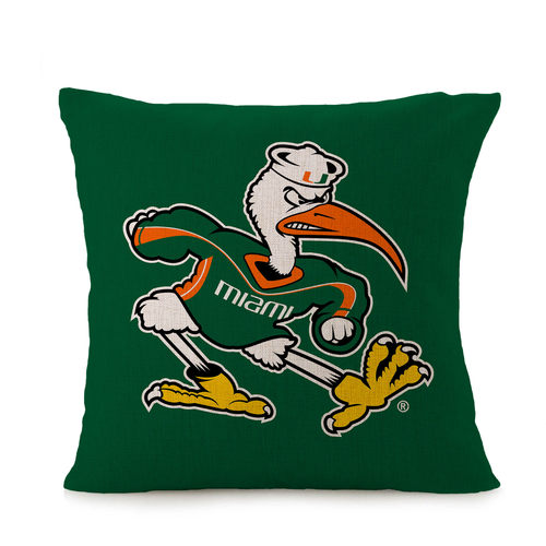 迈阿密大学抱枕NCAA College Miami Hurricanes pillowcase