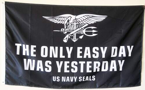2But The Only Easy Day Was Yesterday Banner亚马逊 WISH EBAY