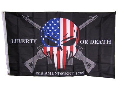Liberty or Death 2nd Amendment USA Punisher 亚马逊WISH EBAY