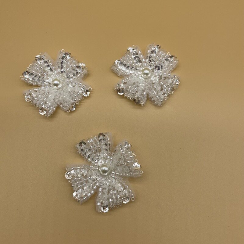 5个价 4公分立体珠花电脑刺绣珠子/钻饰/花朵等配