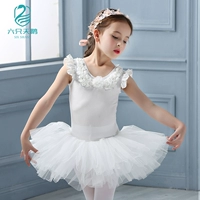 Ngày thiếu nhi Trang phục thiếu nhi Ngày thiếu nhi Váy múa ba lê Swan Lace Cotton Trang phục biểu diễn của trẻ em - Trang phục thời trang cho bé gái