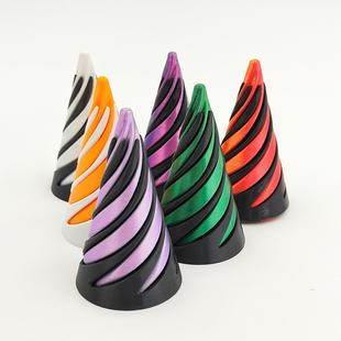 3D打印立体螺旋小圆锥儿童推推乐解压玩具万圣节趣味礼物桌面摆件