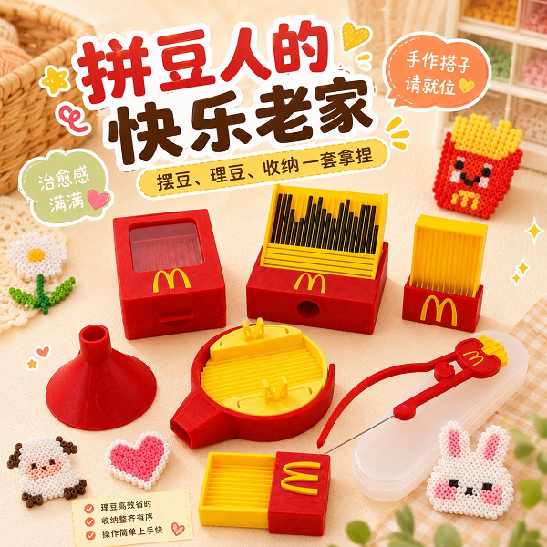 麦当当拼豆铲专用豆针笔收纳套装