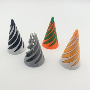 3D打印圆锥体结构减压玩具指尖螺旋叠合推推乐儿童益智开发摆件