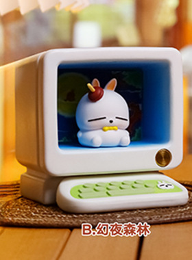 流氓兔复古电脑小夜灯可爱兔子