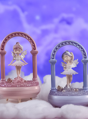 贝拉漫舞音乐铃小灯发光玄关客厅装饰摆件音乐盒女孩儿童生日礼物