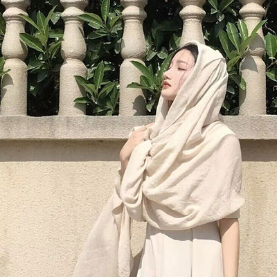 中东马来西亚长披肩薄款纱巾