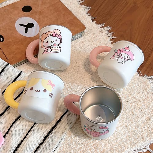 儿童刷牙杯撞色漱口杯宝宝316不锈钢创意卡通男孩女孩牙刷洗漱杯