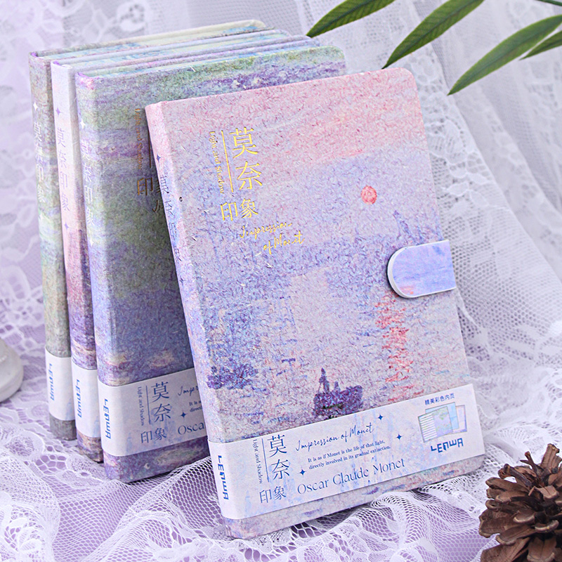 莫奈笔记本简约日记本高颜值