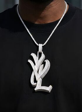 PlayboyCartiYVL满钻嘻哈项链
