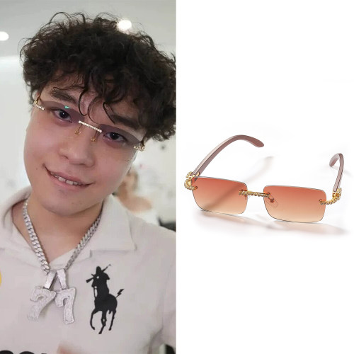 嘻哈泰格西同款镶钻墨镜太阳镜rapper新说唱美式街头周边小众轻奢