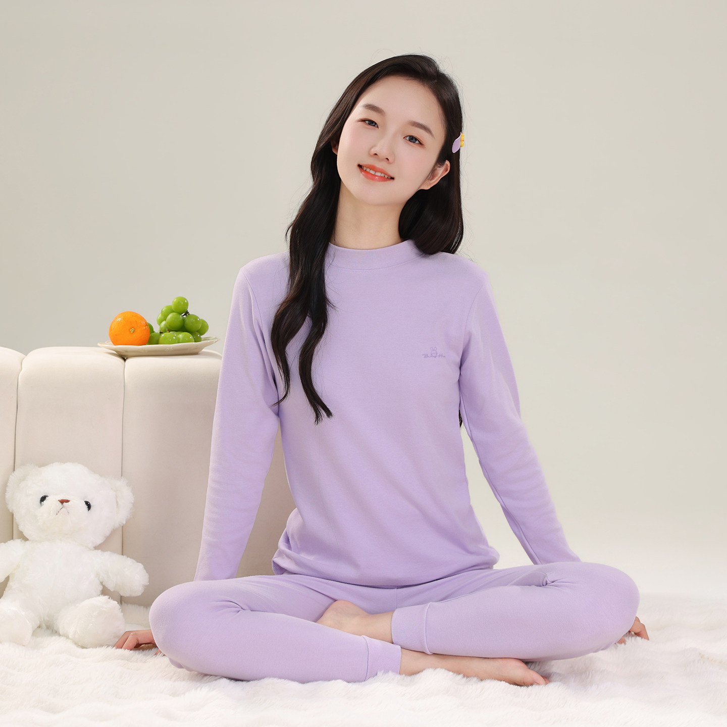 秋冬女童青少年保暖内衣套装