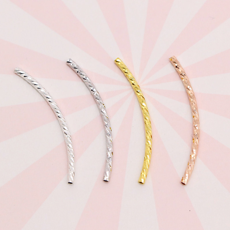 车花弯管银管子S925纯银DIY手工串珠配饰满天星扭纹闪管空心小管,饰品/流行首饰/时尚饰品新,弯管,淘宝优惠券,粉丝福利购,淘宝优惠卷