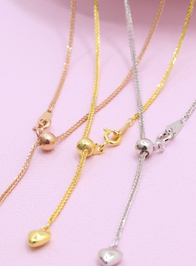 DIY伸缩60cm肖邦s925可调节项链