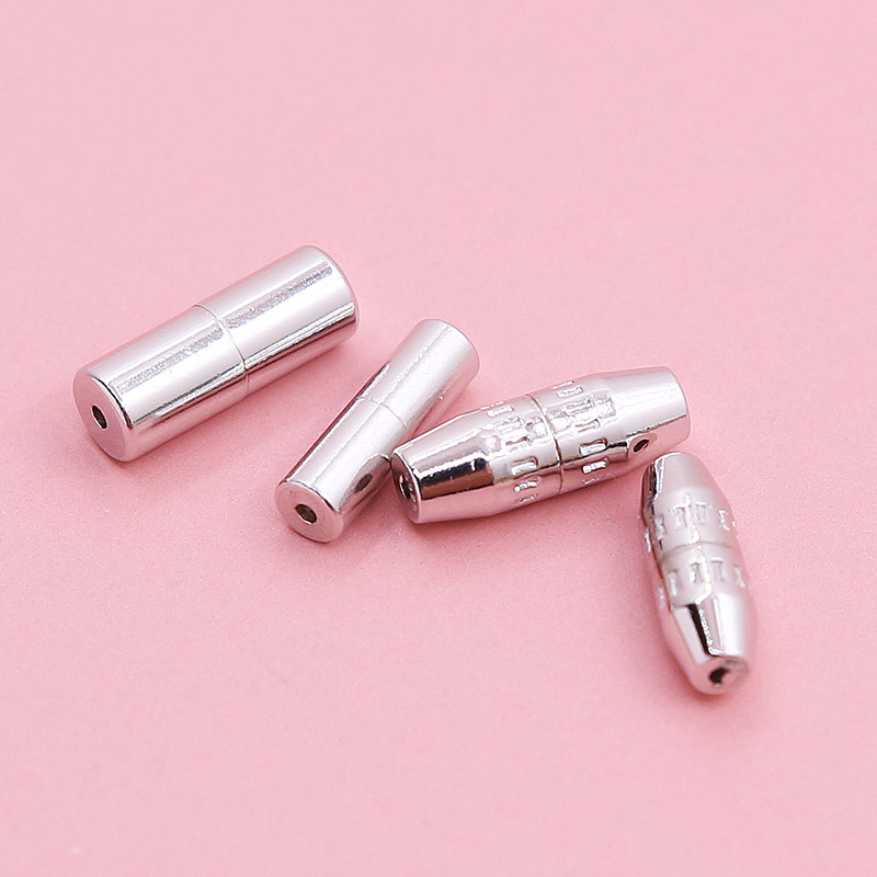 s925纯银珍珠旋转扣子diy项链手链螺丝银扣连接扣搭扣接头扣头