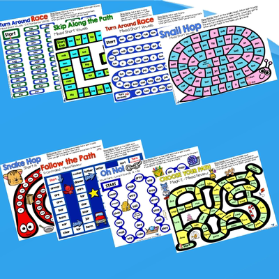英语自然拼读词族发音训练习单词桌游sightwords高频词飞行棋游戏