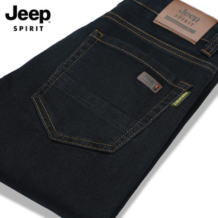 黑色男士 男春秋季 长裤 宽松直筒大码 子 吉普吉普2026新款 裤 牛仔裤
