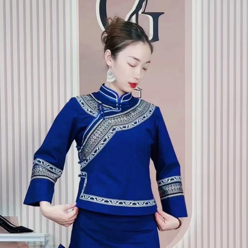GOXEOU/格希歐布依族壯族少數(shù)民族服飾長裙 國風(fēng)傳統(tǒng)手工土布a4b1