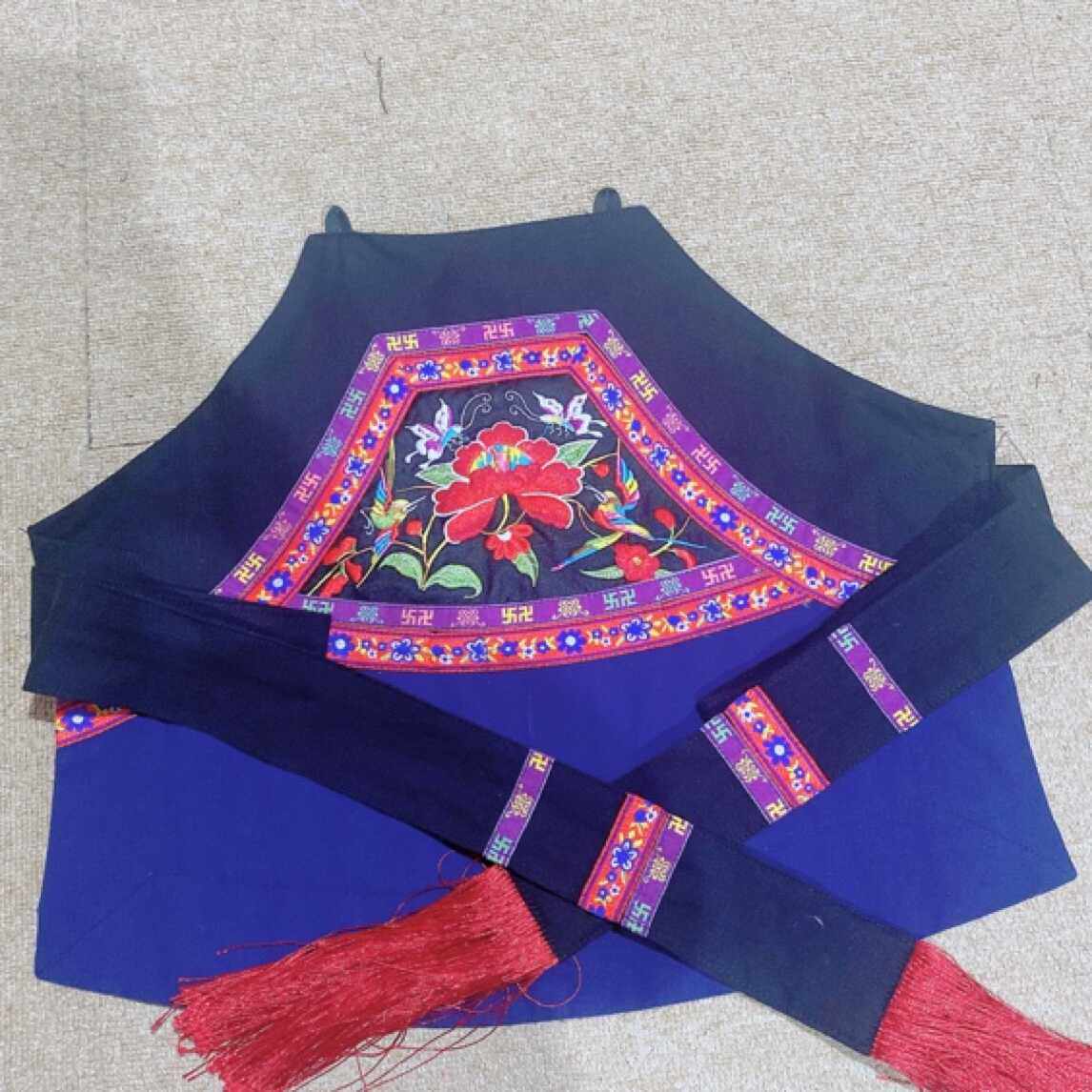 goxeou/格希欧布依族壮族少数民族服饰围裙围腰 国风传统土布