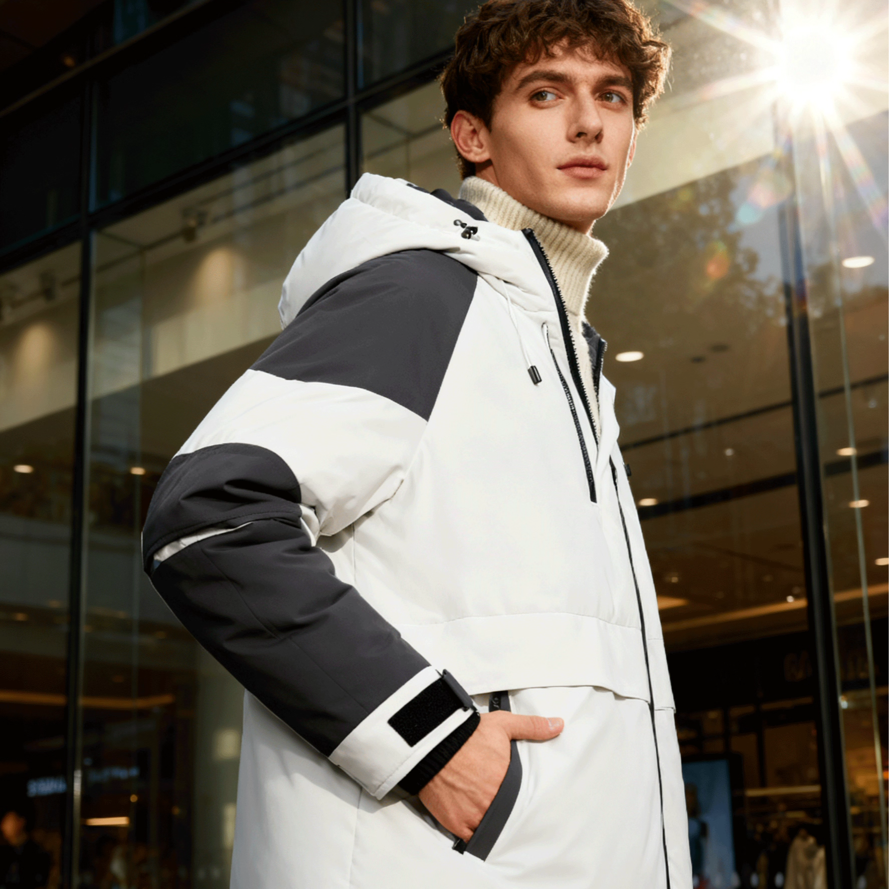 威可多羽绒服冬情侣三防85%鹅绒