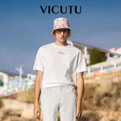 VICUTU短袖休闲舒适亲肤刺绣