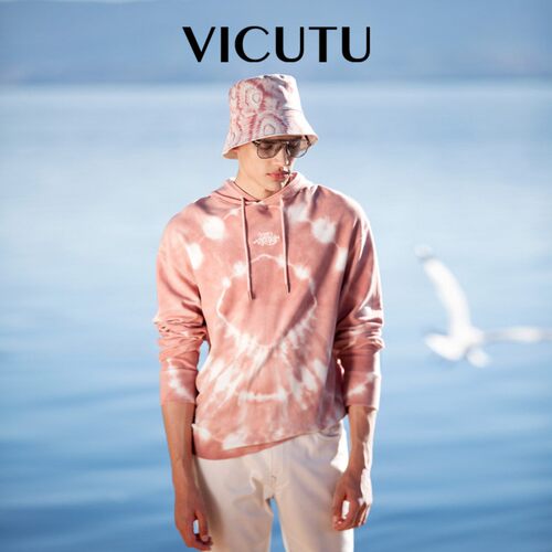 VICUTU威可多男士长袖T恤舒适亲肤时尚连帽通勤休闲百搭卫衣