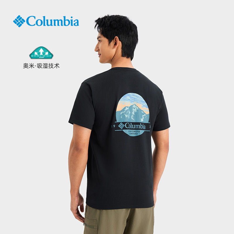 Columbia哥伦比亚短袖T恤男户外快干透气休闲运动圆领半袖XE8911
