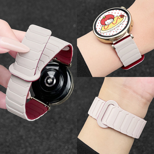 适用荣耀手表fit表带硅胶磁吸女表荣耀watch5/4手表带链智能运动男士荣耀2i替换腕带时尚高颜值FIT系列配件