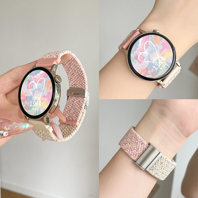 适用小米watchS3/S4sport表带watchS2智能运动小米color/color运动版手表带尼龙卡扣编织watch男女生配件腕带