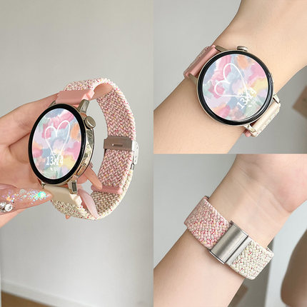 适用小米watchS3/S4sport表带watchS2智能运动小米color/color运动版手表带尼龙卡扣编织watch男女生配件腕带