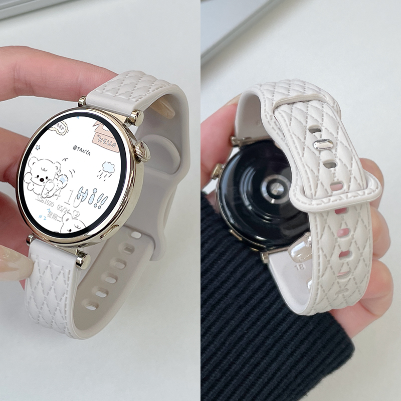 撞色配色GT5皮纹硅胶GT4手表带