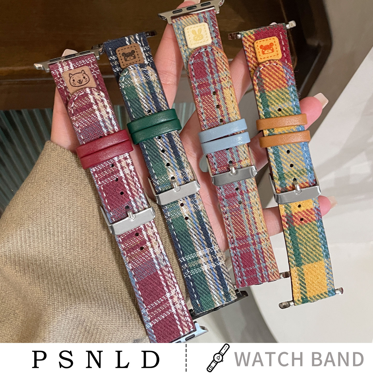 vivo手表gt2表带格纹皮质psnld