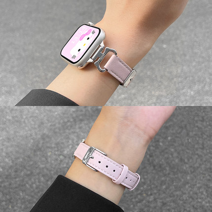 psnld适用华为手表fit3表带创意Fit4新款华为watchfit2运动猫耳皮质女生fit1腕带秋冬时尚FIT3高颜值new手表