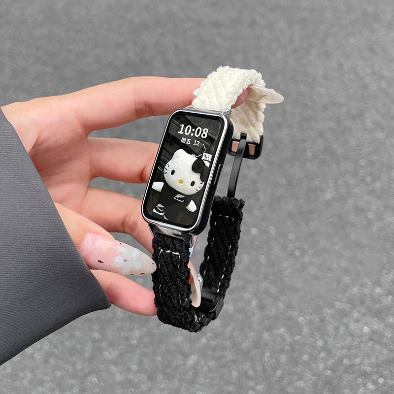 秋冬灯芯绒psnld华为手环B7表带