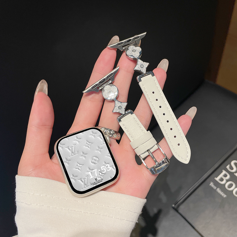 金属拼皮质applewatch10手表带
