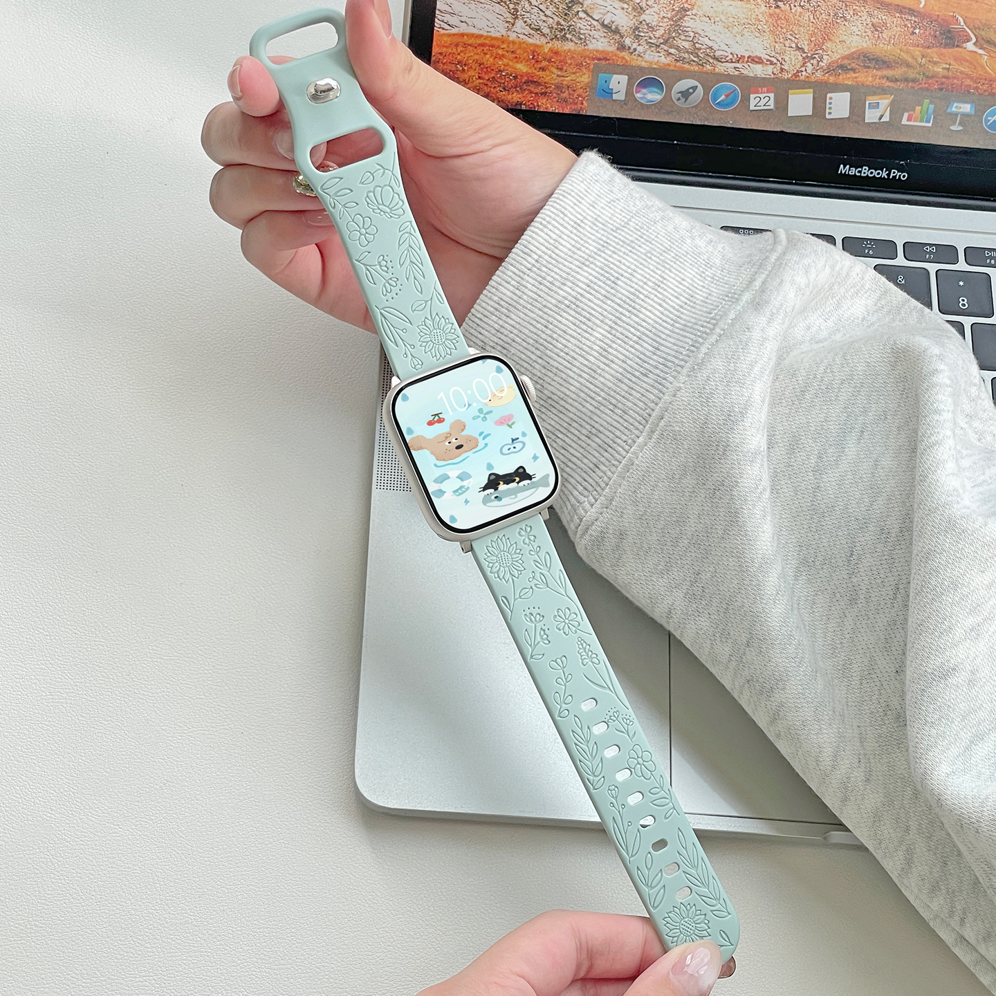 适用华为fit4手表表带新款向日葵硅胶华为watchfit3表带fit4pro夏天fit2智能运动fitnew手腕带时尚女士专用
