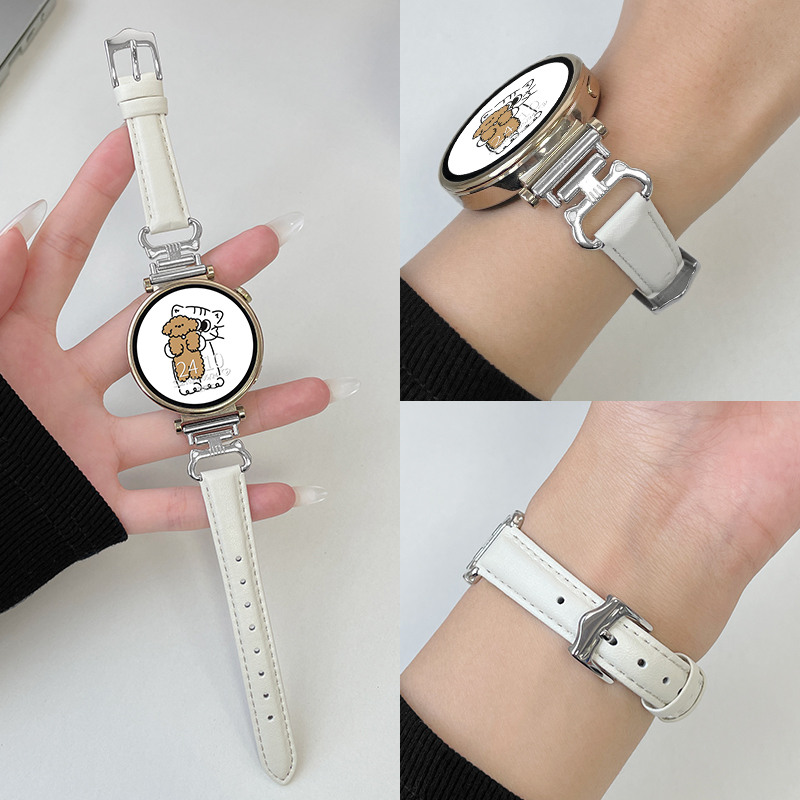 适用oppo watch x2mini手表带皮质小蛮腰oppowatchx2手表带女款4Pro夏天3pro运动se高级感watch2/1代表链