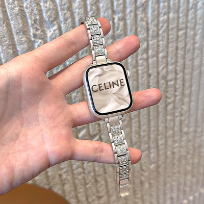 适用于华为fit3手表表带Fit4金属满钻华为watchfit2新款表带fit1夏天男女生表链new高级时尚FIT3代腕带ins风