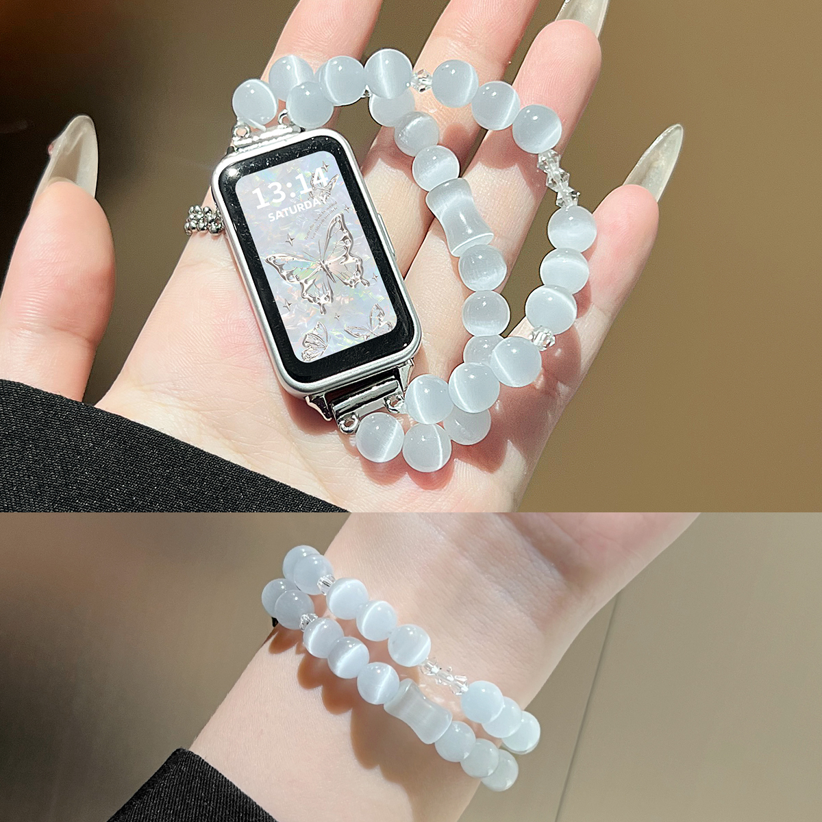 猫眼石手链女生颜值psnld