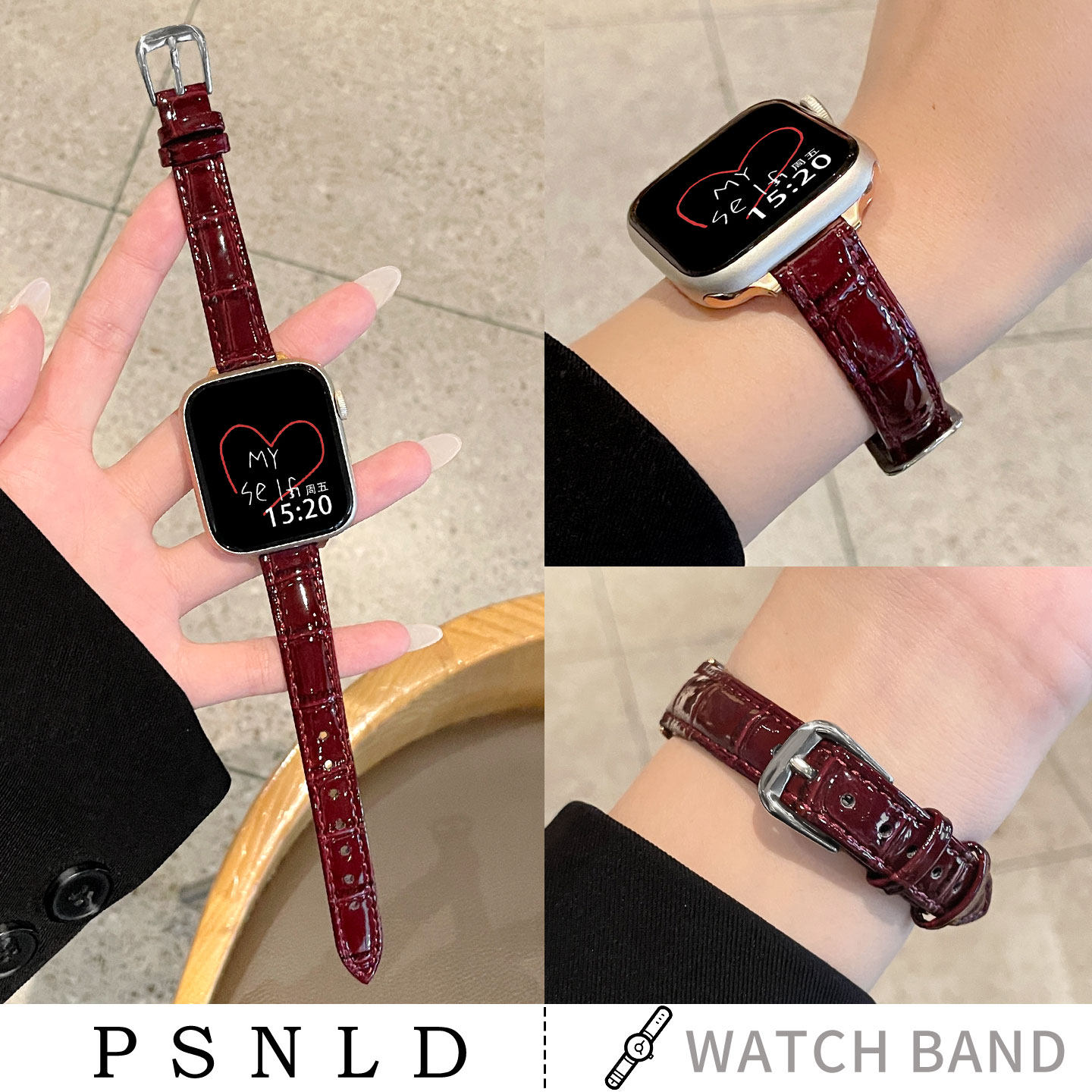 真皮竹节纹红米小米表带psnld