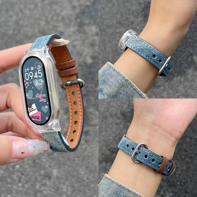 扎染渲染牛仔psnld小米手环9表带