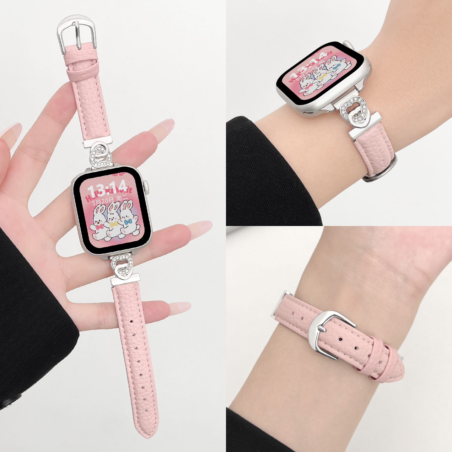 9pro-watch5双心荔枝纹皮质psnld