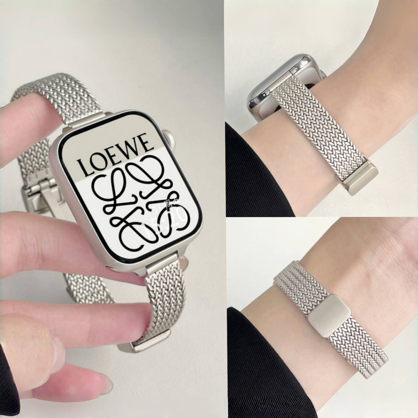 适用华为手表fit4表带金属麦穗磁吸华为watchfit3表带fit4pro夏天女士fit2高级智能运动腕带fitnew时尚配件