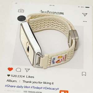 适用于华为手环10表带新款编织磁吸华为9/8运动band7智能手腕带6pro女生荣耀手环10表带夏天透气时尚配件表壳
