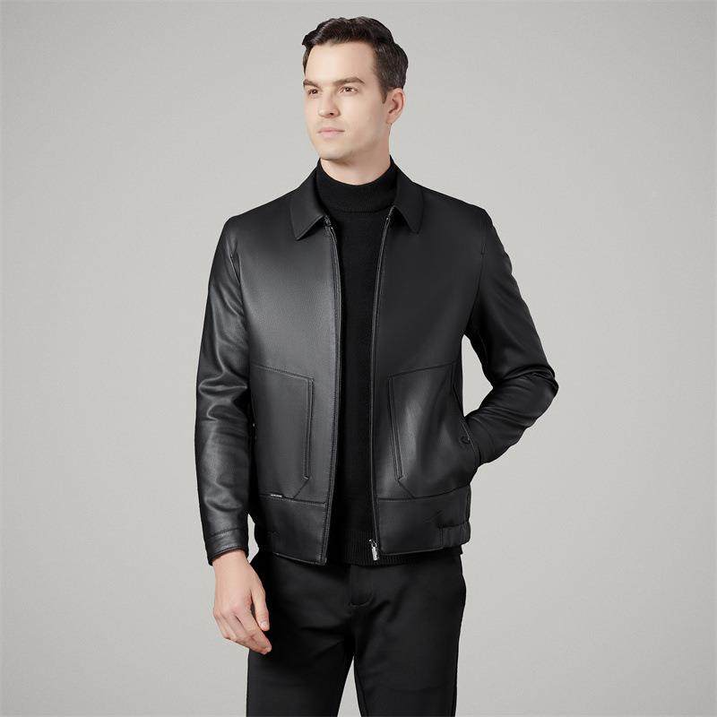 季新款海宁男士皮衣中克年翻领薄款皮夹棒球秋8022-C时领尚男士外,男装,皮衣,淘宝优惠券,粉丝福利购,淘宝优惠卷