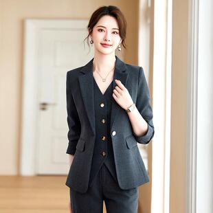 外套高级西服马套裤 高端夹款 气休质通勤闲西装 装 工作 新套YLX2599