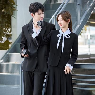 学院风合甲百YY2285+0褶套装女秋冬季幼裙儿园老师园服演讲唱服装